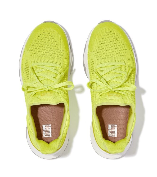 FitFlop Vitamin Ffx Knit Sports Sneakers electric yellow  FitFlop FS2-A26, sneakers / veterschoenen Direct leverbaar uit de webshop
