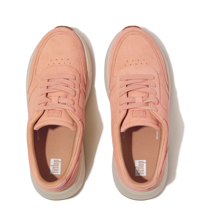 FitFlop F-Mode Suede Flatform Sneakers blushy  FitFlop HO7-A89, sneakers / veterschoenen Direct leverbaar uit de webshop