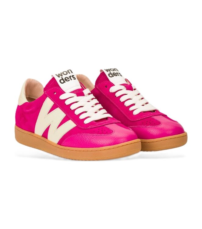 Wonders AP-2001 fucsia/vanila Wonders AP-2001, sneakers / veterschoenen Direct leverbaar uit de webshop