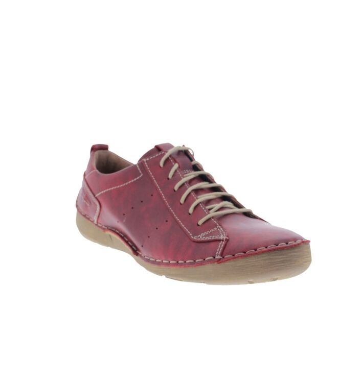 Josef Seibel Fergey 56 Donker Rood  Josef Seibel 59656.258.400, sneakers / veterschoenen Direct leverbaar uit de webshop