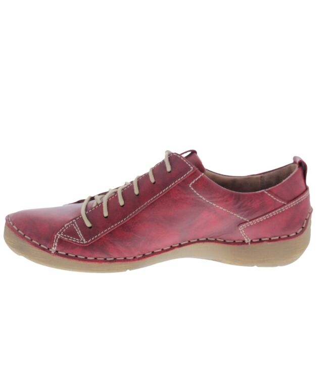 Josef Seibel Fergey 56 Donker Rood  Josef Seibel 59656.258.400, sneakers / veterschoenen Direct leverbaar uit de webshop