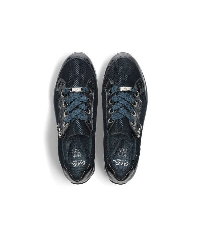 Ara Osaka-Highsoft blau, midnight  Ara 1244587-21, sneakers / veterschoenen Direct leverbaar uit de webshop