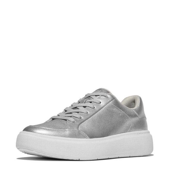 FitFlop Rtg Metallic-Leather silver FitFlop E5T-011, sneakers / veterschoenen Direct leverbaar uit de webshop