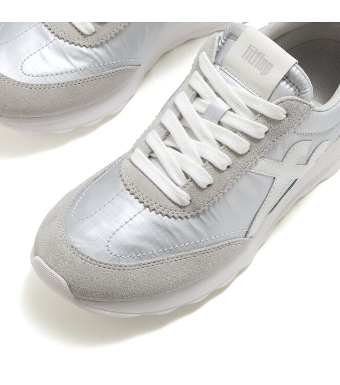 FitFlop Retro-Q FF silver/urban white FitFlop A5Q-E11, sneakers / veterschoenen Direct leverbaar uit de webshop