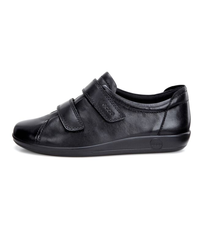 ECCO Soft 2.0 black  ECCO 20651356723, klittenbandschoenen Direct leverbaar uit de webshop