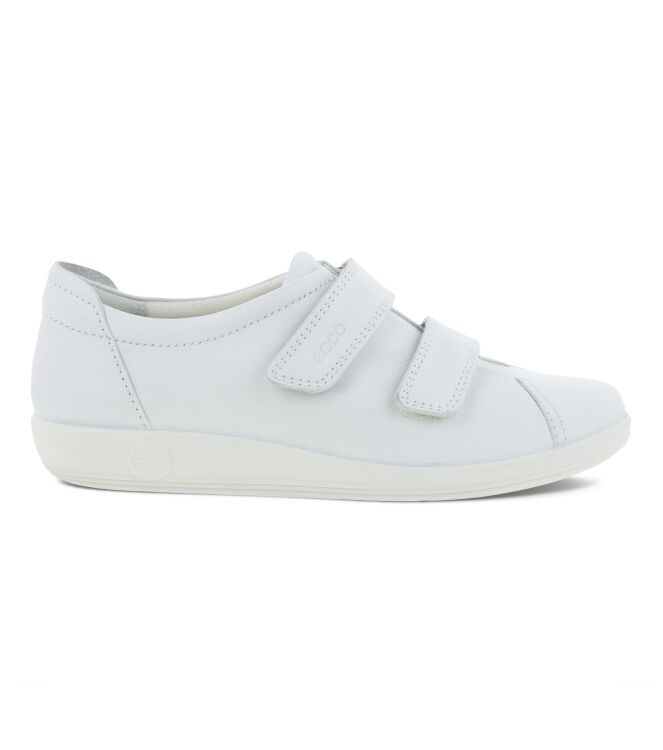 ECCO Soft 2.0 bright white  ECCO 20651301002, klittenbandschoenen Direct leverbaar uit de webshop