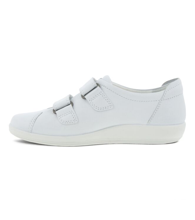 ECCO Soft 2.0 bright white  ECCO 20651301002, klittenbandschoenen Direct leverbaar uit de webshop