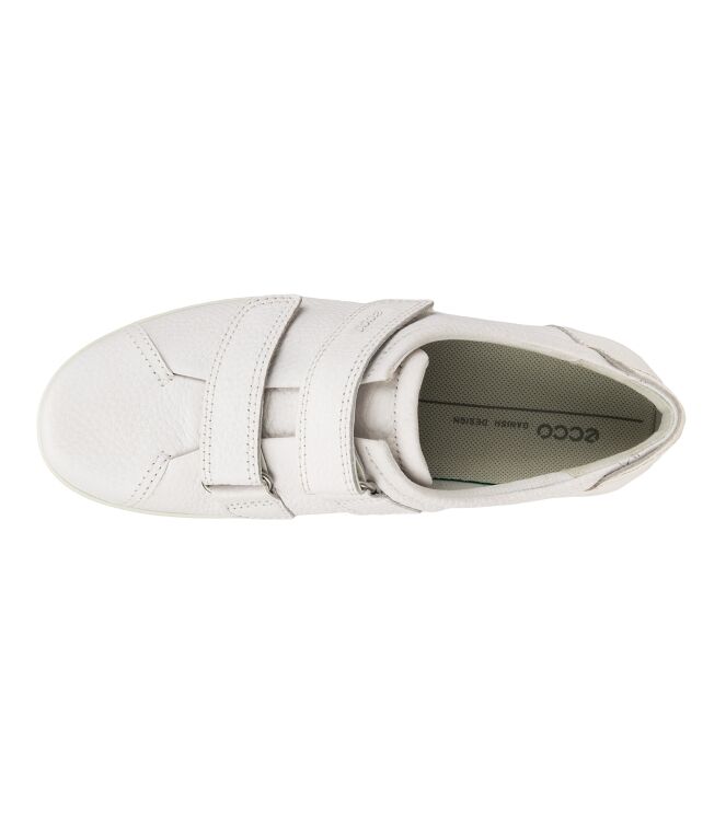 ECCO Soft 2.0 bright white  ECCO 20651301002, klittenbandschoenen Direct leverbaar uit de webshop