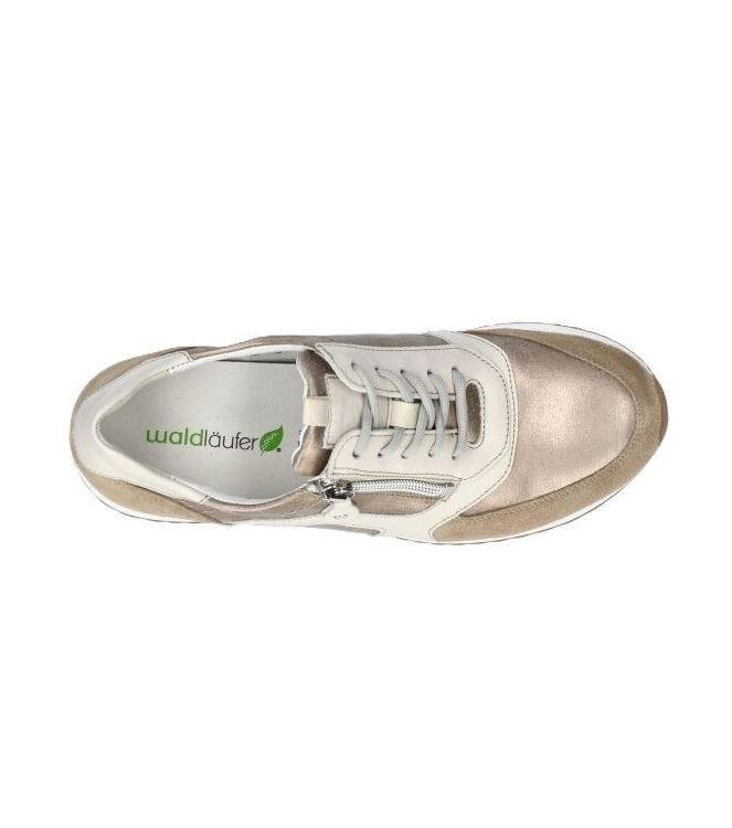 Waldlaufer Vicky storm-bronce-platin Waldlaufer 752004.408.093, sneakers / veterschoenen Direct leverbaar uit de webshop