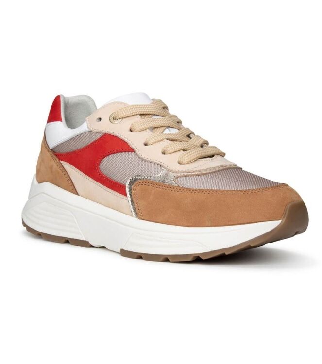 Xsensible Stretchwalker Vecchio brown combi  Xsensible Stretchwalker 33002.5.352, sneakers / veterschoenen Direct leverbaar uit de webshop