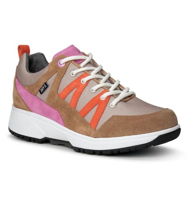 Xsensible Stretchwalker Bodo camel combi  Xsensible Stretchwalker 40208.5.304, sneakers / veterschoenen Direct leverbaar uit de webshop