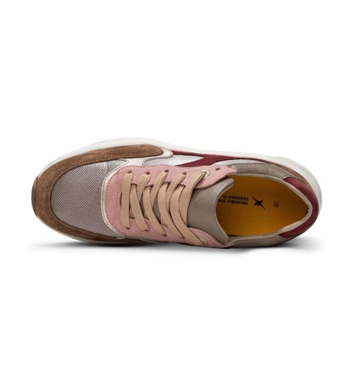Xsensible Stretchwalker Ponte Vecchio camel combi Xsensible Stretchwalker 33002.5.304, sneakers / veterschoenen Direct leverbaar uit de webshop