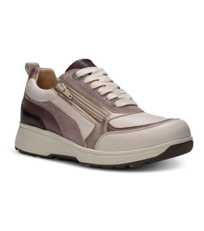 Xsensible Stretchwalker Valletta taupe combi Xsensible Stretchwalker 30222.3.530, sneakers / veterschoenen Direct leverbaar uit de webshop