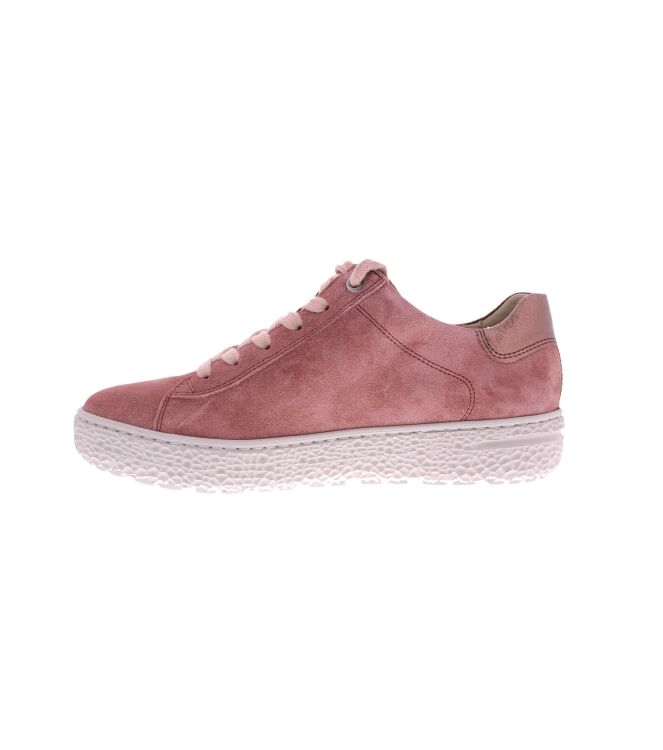 Hartjes Phil/shoe/peach-peach/velour peach  Hartjes 162.1417/34 22.22, sneakers / veterschoenen Direct leverbaar uit de webshop