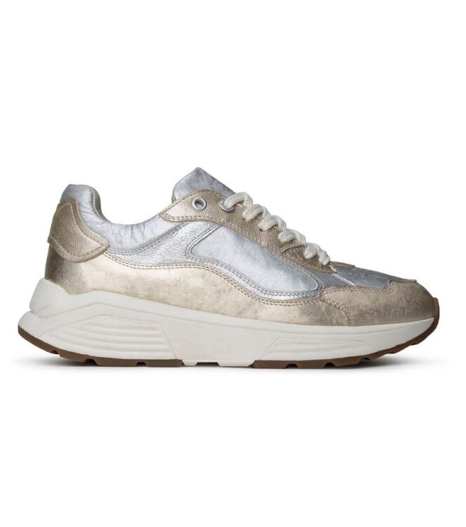 Xsensible Stretchwalker Milau metallic combi  Xsensible Stretchwalker 33004.4.915, sneakers / veterschoenen Direct leverbaar uit de webshop