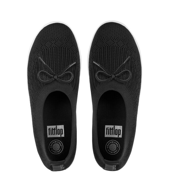 FitFlop Uberknit Slip-on Ballerina black  FitFlop E90-001, Instappers dames Direct leverbaar uit de webshop