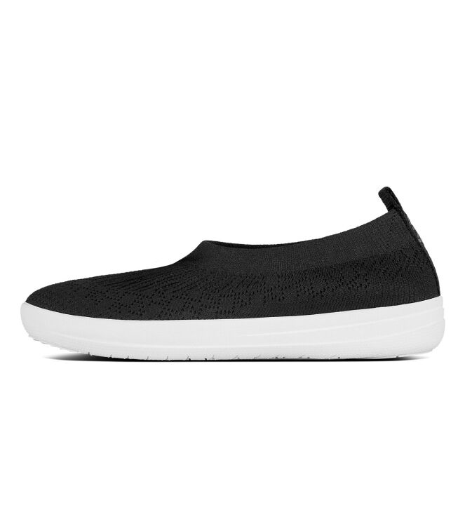 FitFlop Uberknit Slip-On Ballerina black  FitFlop H95-001, Instappers dames Direct leverbaar uit de webshop