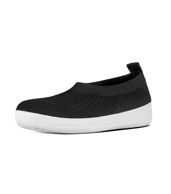 FitFlop Uberknit Slip-On Ballerina black  FitFlop H95-001, Instappers dames Direct leverbaar uit de webshop