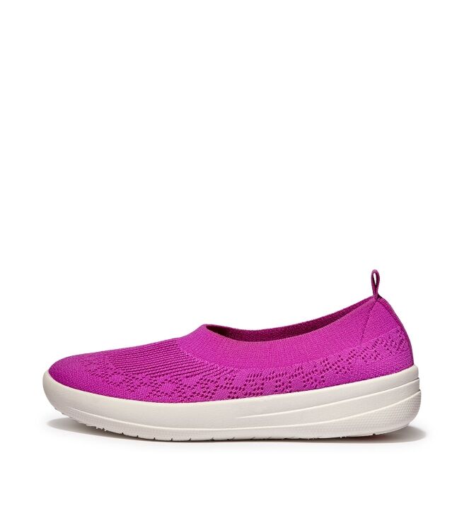 FitFlop Uberknit Slip-On Ballerina miami violet  FitFlop H95-A29, Instappers dames Direct leverbaar uit de webshop