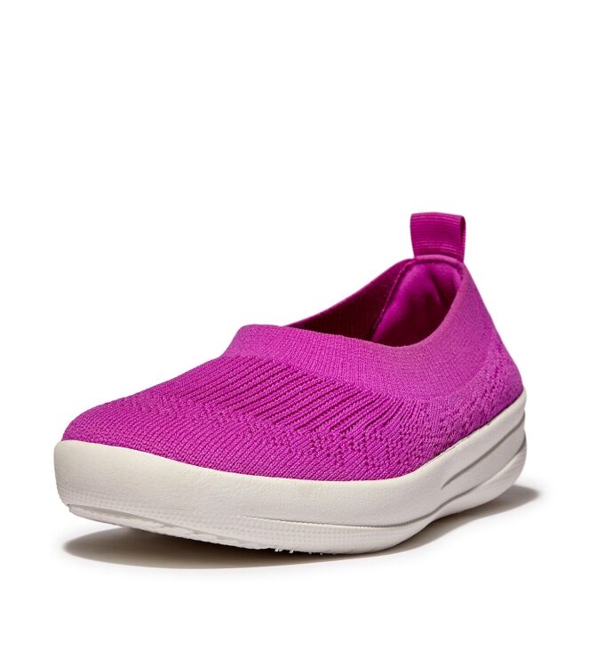 FitFlop Uberknit Slip-On Ballerina miami violet  FitFlop H95-A29, Instappers dames Direct leverbaar uit de webshop