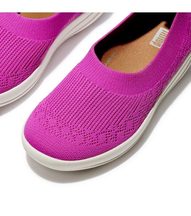 FitFlop Uberknit Slip-On Ballerina miami violet  FitFlop H95-A29, Instappers dames Direct leverbaar uit de webshop