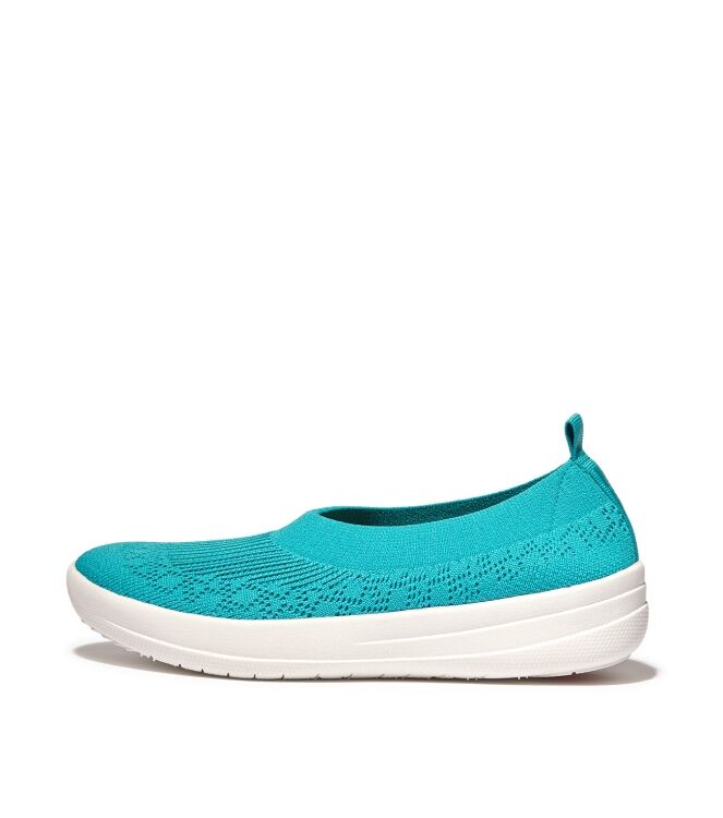 FitFlop Uberknit Slip-On Ballerina tahiti blue  FitFlop H95-A51, Instappers dames Direct leverbaar uit de webshop