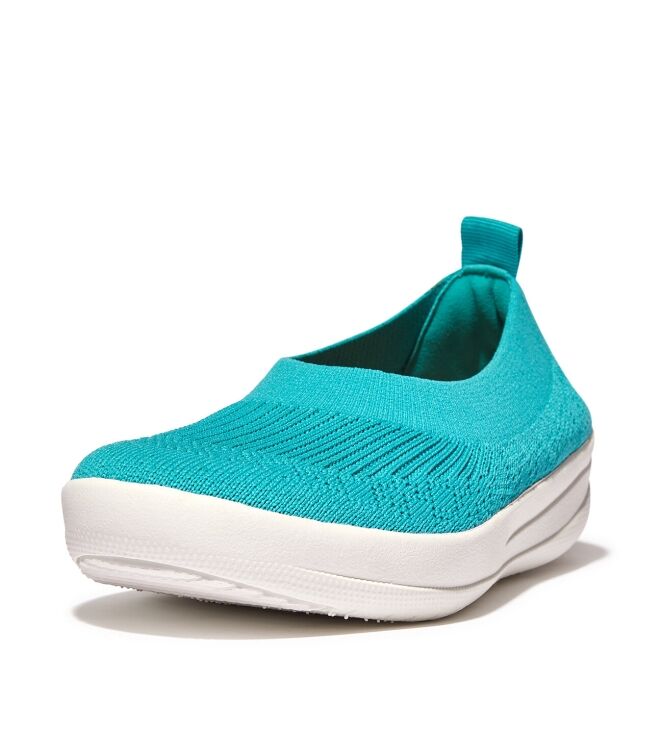 FitFlop Uberknit Slip-On Ballerina tahiti blue  FitFlop H95-A51, Instappers dames Direct leverbaar uit de webshop