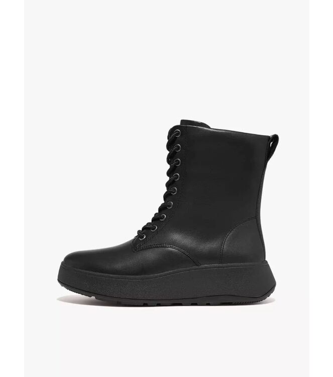 FitFlop F-Mode Lace-Up Flatform all black FitFlop GM4-090, veterboots Direct leverbaar uit de webshop