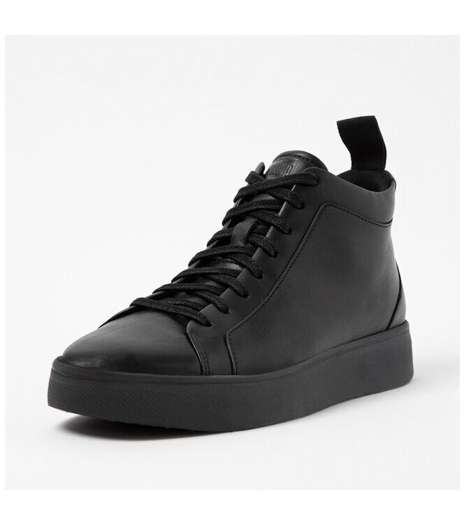 FitFlop Rally High Top Sneaker all black  FitFlop EK8-090, veterboots Direct leverbaar uit de webshop