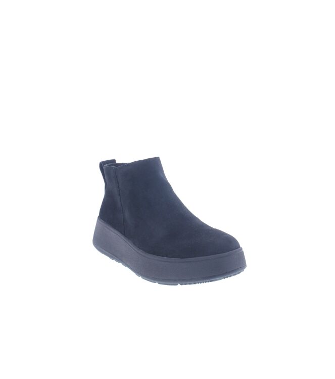 FitFlop F-Mode Suede Flatform Zip Ankle Boots all black  FitFlop GM3-090, laarzen Direct leverbaar uit de webshop