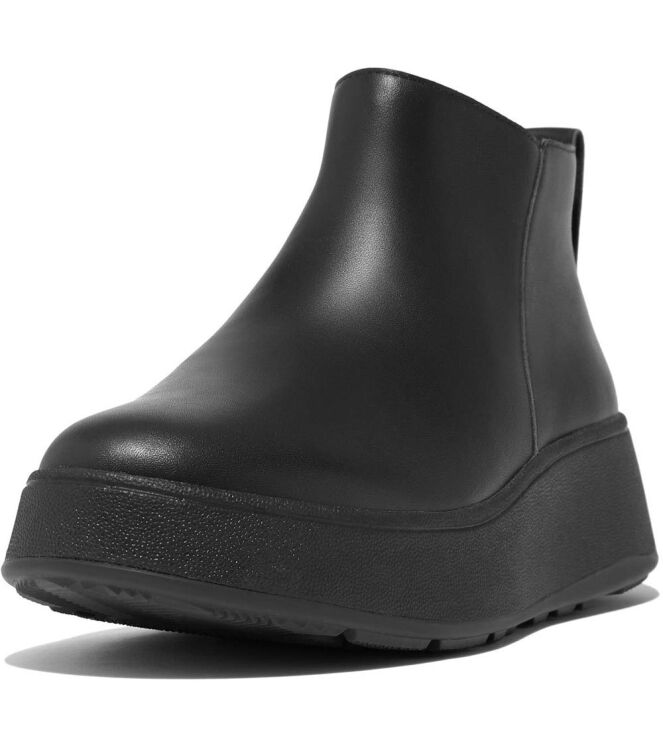 FitFlop F-Mode Leather Flatform Zip Ankle Boots all black FitFlop GM2-090, laarzen Direct leverbaar uit de webshop