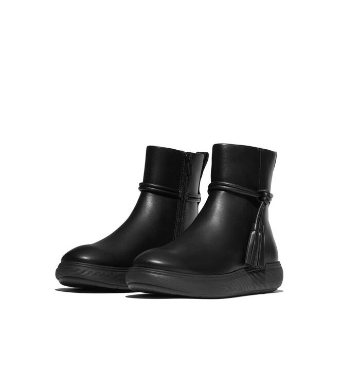 FitFlop IQ-Comff Tassel Leather all black FitFlop E3A-090, laarzen Direct leverbaar uit de webshop