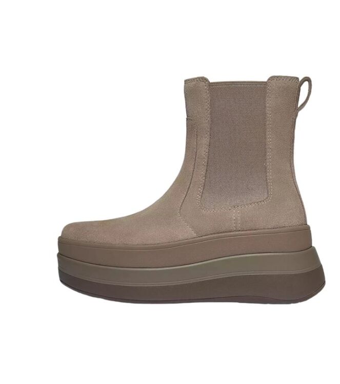 FitFlop F-Mode Stack Suede Chelsea taupe FitFlop E2K-076, laarzen Direct leverbaar uit de webshop