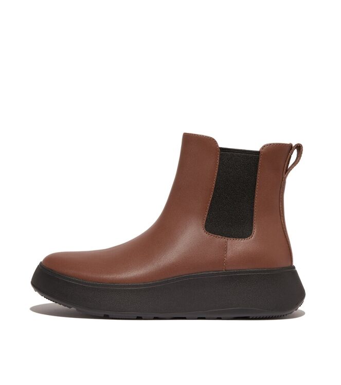 FitFlop F-Mode Leather Flatform Chelsea Boots rich brown FitFlop FH4-864, laarzen Direct leverbaar uit de webshop