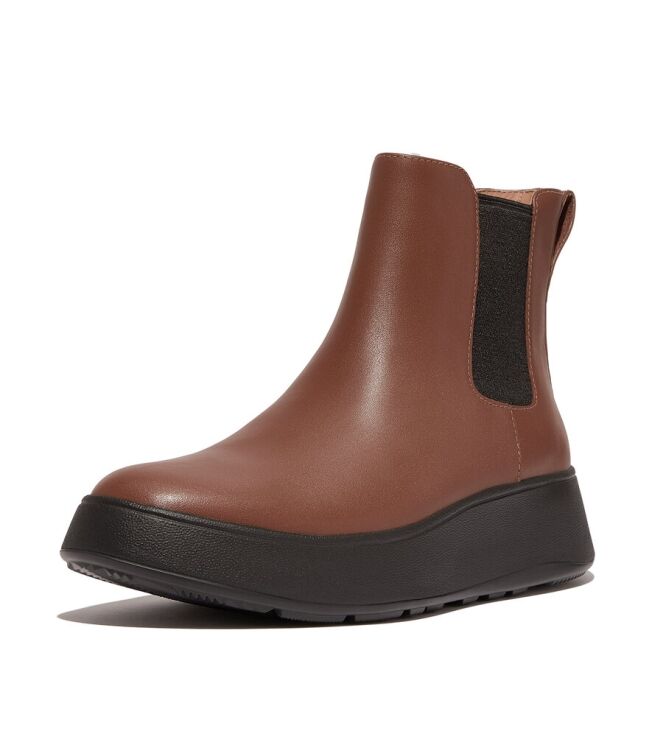 FitFlop F-Mode Leather Flatform Chelsea Boots rich brown FitFlop FH4-864, laarzen Direct leverbaar uit de webshop
