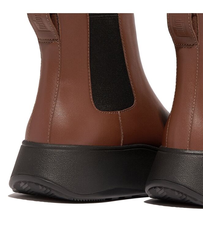 FitFlop F-Mode Leather Flatform Chelsea Boots rich brown FitFlop FH4-864, laarzen Direct leverbaar uit de webshop