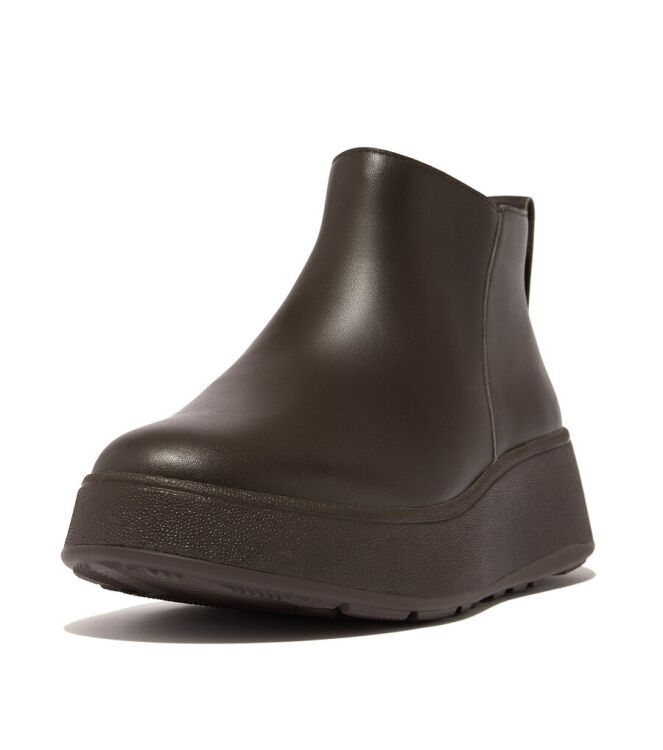FitFlop F-Mode Leather Flatform Zip Ankle Boots chocolate brown FitFlop GM2-167, laarzen Direct leverbaar uit de webshop