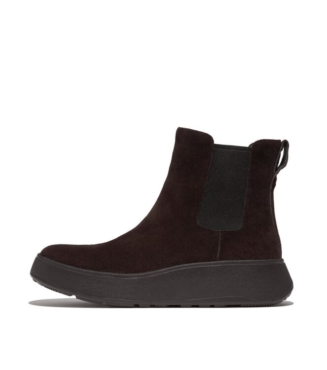 FitFlop F-Mode Suede Flatform Chelsea Boots chocolate brown FitFlop FK3-167, laarzen Direct leverbaar uit de webshop