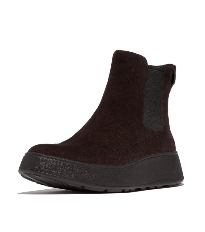 FitFlop F-Mode Suede Flatform Chelsea Boots chocolate brown FitFlop FK3-167, laarzen Direct leverbaar uit de webshop