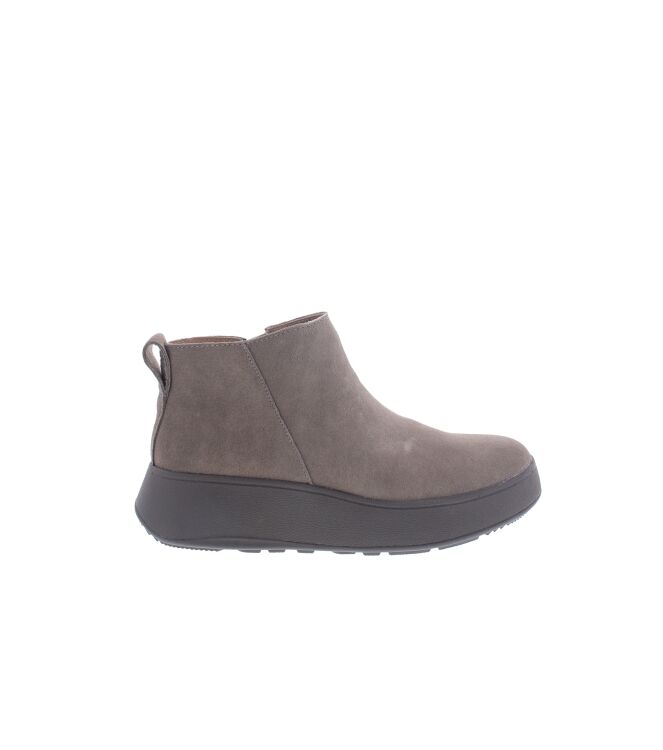 FitFlop F-Mode Suede Flatform Zip Ankle Boots minky grey  FitFlop GM3-A76, laarzen Direct leverbaar uit de webshop