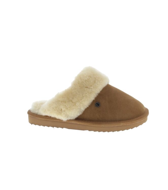 Warmbat Flurry cognac  Warmbat FLS321025-43, pantoffels muil Direct leverbaar uit de webshop