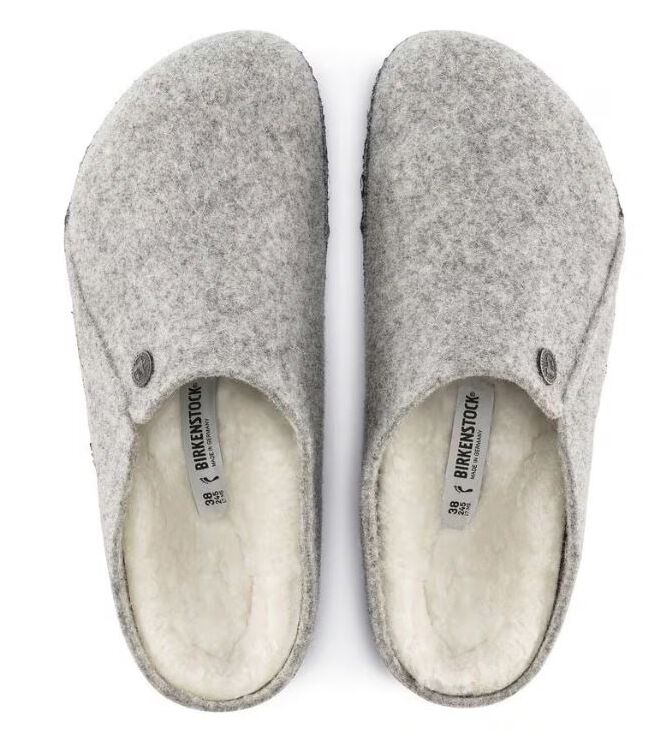 Birkenstock Zermatt Shearling light grey Birkenstock 1015092, pantoffels muil Direct leverbaar uit de webshop