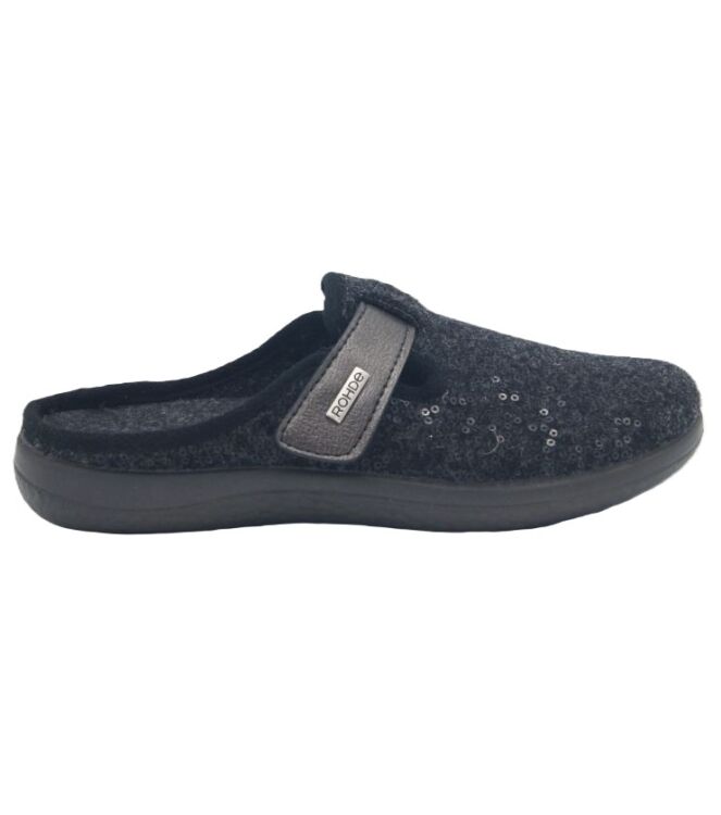 Rohde Bari anthracite Rohde 6556-82, pantoffels muil Direct leverbaar uit de webshop
