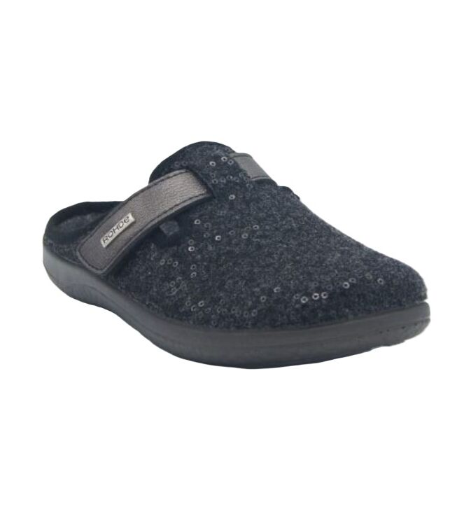 Rohde Bari anthracite Rohde 6556-82, pantoffels muil Direct leverbaar uit de webshop