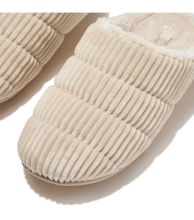 FitFlop Chrissie Fleece ivory  FitFlop GQ3-892, pantoffels muil Direct leverbaar uit de webshop