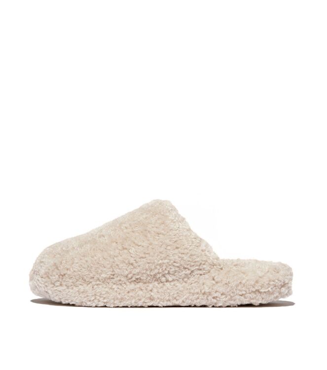 FitFlop Iqushion Wrapped Mule-Teddy milk ice FitFlop IB3-B83, pantoffels muil Direct leverbaar uit de webshop