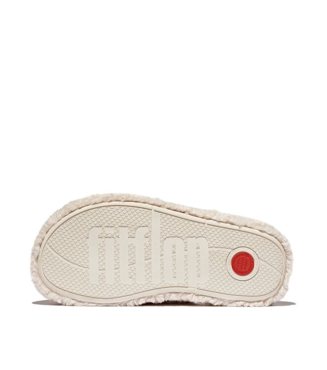 FitFlop Iqushion Wrapped Mule-Teddy milk ice FitFlop IB3-B83, pantoffels muil Direct leverbaar uit de webshop