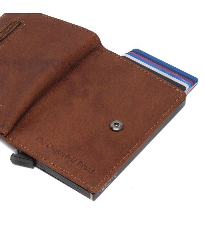 The Chesterfield Brand Pashouder Prague cognac  The Chesterfield Brand C08.044231, Portemonnee Direct leverbaar uit de webshop