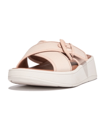 FitFlop F-Mode Buckle Flatform rose foam