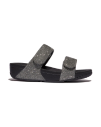 Lulu Adjustable Shimmerlux Slides pewter